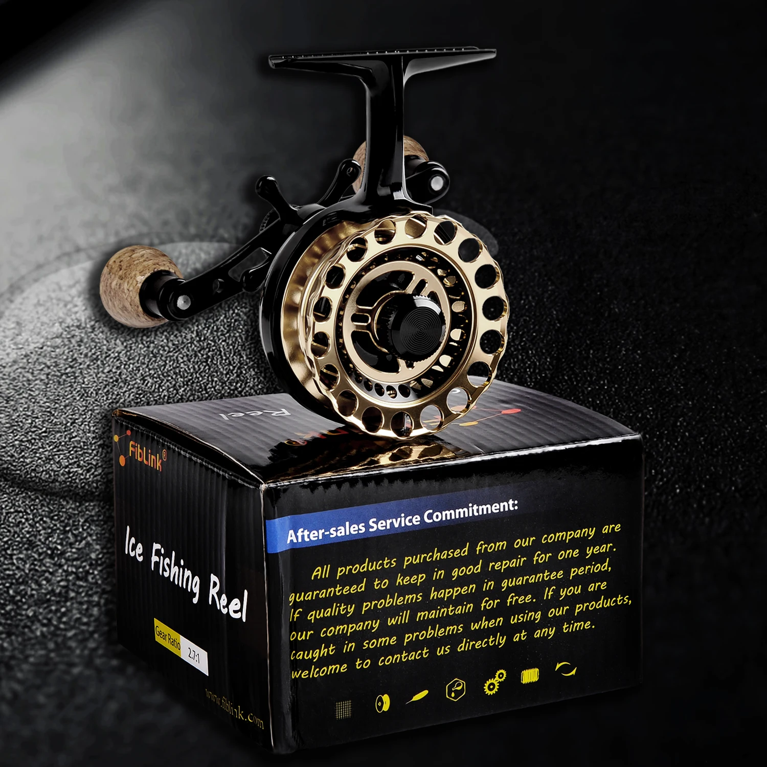 Carretel de Pesca Rolamento de Esferas 4 + 1 Fiblink Inline Gelo 1 Destro Pesca Jangada Roda no 2.7: 10 Carretilhas de pesca