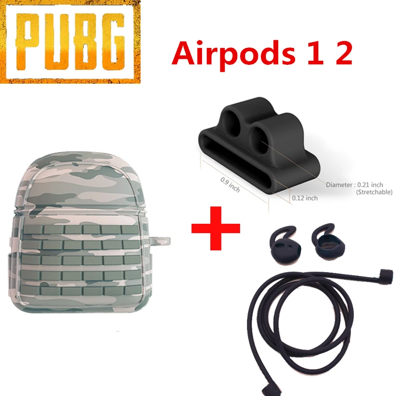 3 шт./компл. Pubg гарнитура для Airpods защитный чехол косплей реквизит Airpods 1 2 Bluetooth уровень три упаковки чехол для гарнитуры