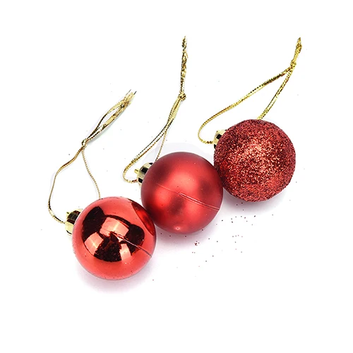 24pcs/lot Hanging Xmas Party Ornament decorations for Home Christmas decorations 30cm Christmas Tree Decor Ball Bauble