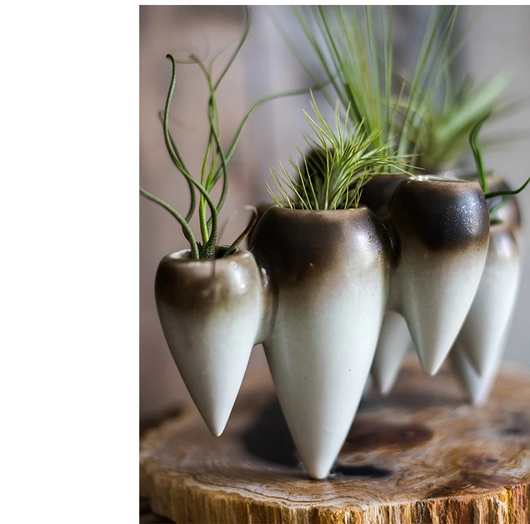 Side By Side Water Drop Shape Ceramic Vase For Decoration Home Decor Tabletop Vases For Flowers For Centerpieces For Weddings
