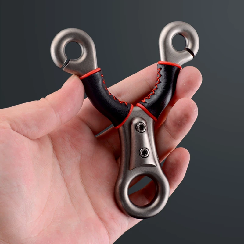 

Stainless Steel TraditionalSlingshot Frame with Round Rubber Band Strong Outdoor Professional Mini Catapult Toys For Children