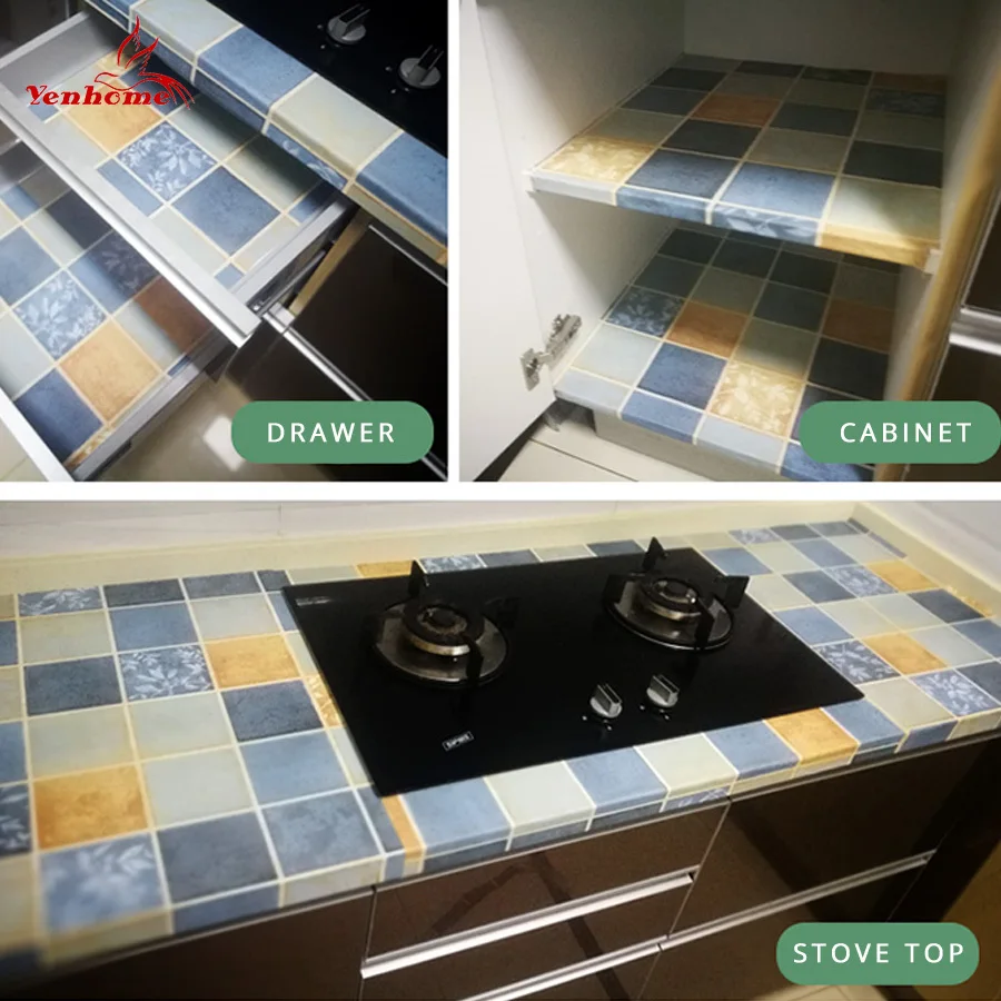 

1M PVC Vinyl Waterproof Removable Mosaic Self Adhesive Wallpaper Bathroom Wall Kitchen Backs Plash Peel Stick Tile Wall Stickers