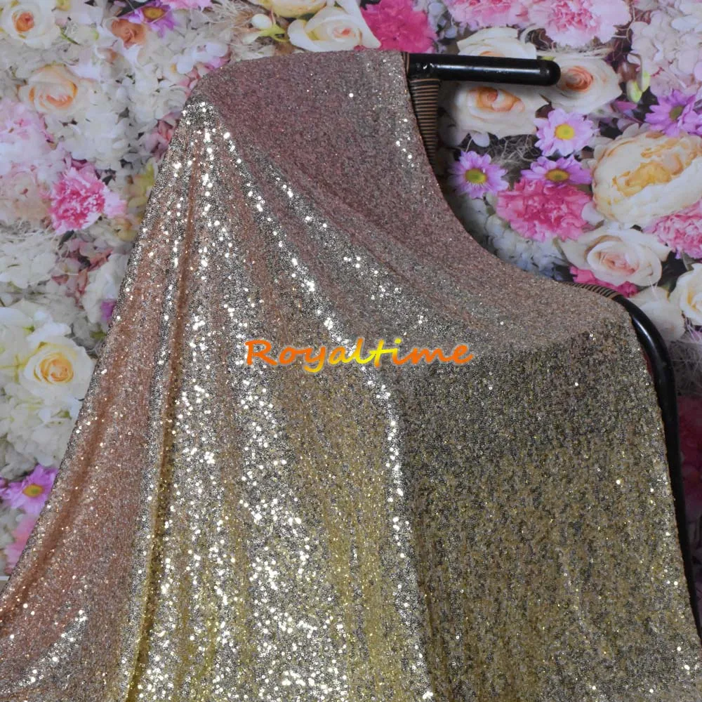 Light Gold Champange Gold Sequin Fabric 003