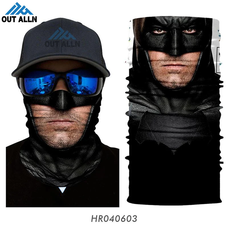 Высокая эластичность 3D бесшовная бандана Бэтмен щит для лица клоун Велоспорт Головные уборы Джокер маски для лица Лыжный туризм курительная Бандана Балаклава - Цвет: HR040603