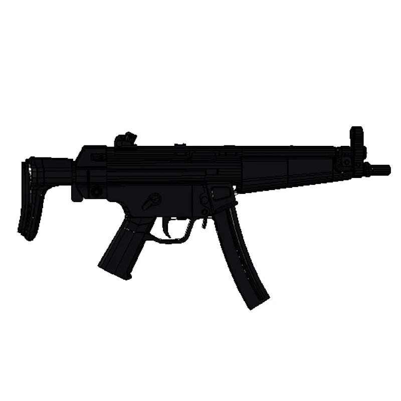 Pistola MP5 3D modelo de papel DIY rompecabezas Manual Papercrafts Toy ...