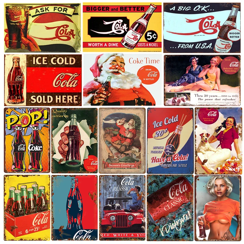 Nuka Cola Trinken Poster Spiel Metall Zeichen Retro Zinn Zeichen Plaque  Metall Vintage Wand Dekor für Bar Pub Club Mann cave Dekoration - AliExpress