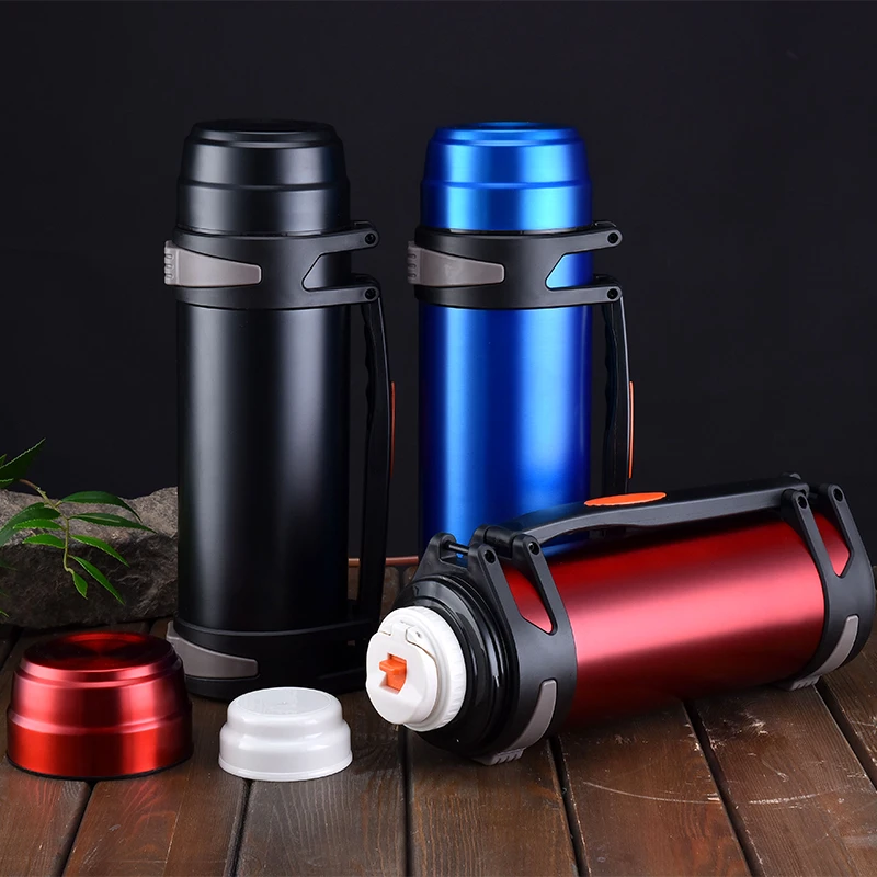 1.2L~ 3LThermos мода на каждый день на открытом воздухе автомобильной Нержавеющая сталь термос для воды Портативный изоляционный вакуум фляга