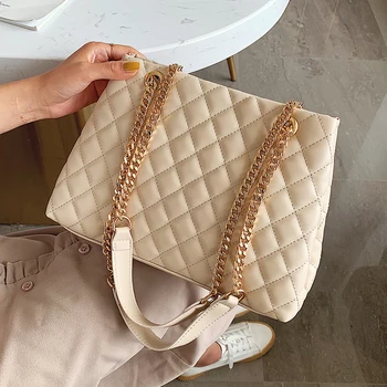 

Retro ins casual Korean solid color diamond pattern metal suction buckle diagonal bag summer new shoulder bag