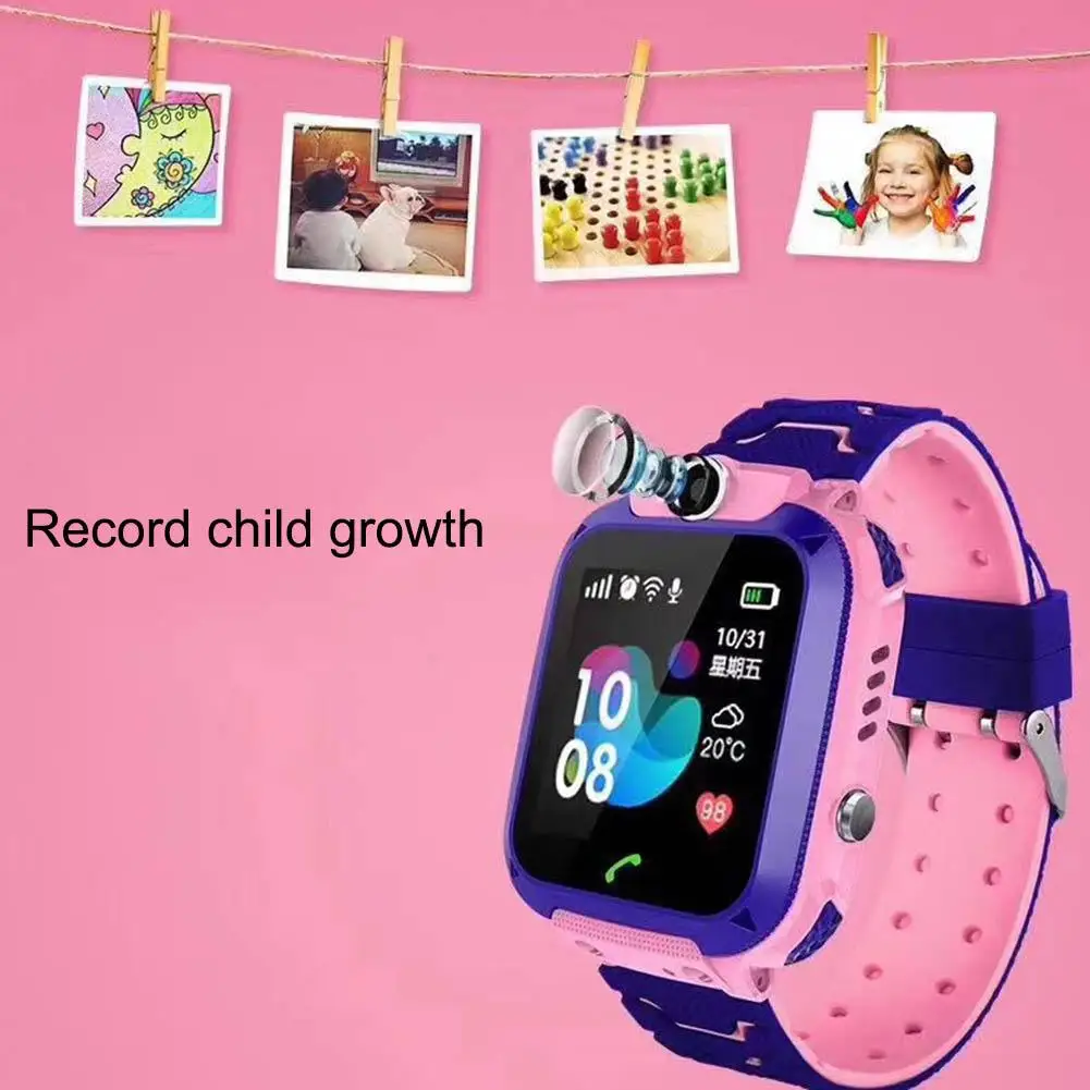 

Hot Sale Durable Children Waterproof USB Charge GPS SOS Remote Control Touch Smart Watch Phone for Android IOS
