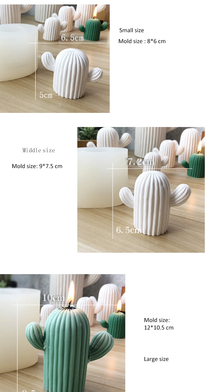 PRZY 3D мясо кактус завод штукатурка плесень украшение дома декоративная форма для свечей суккулент Кактус свечи формы смолы глины формы