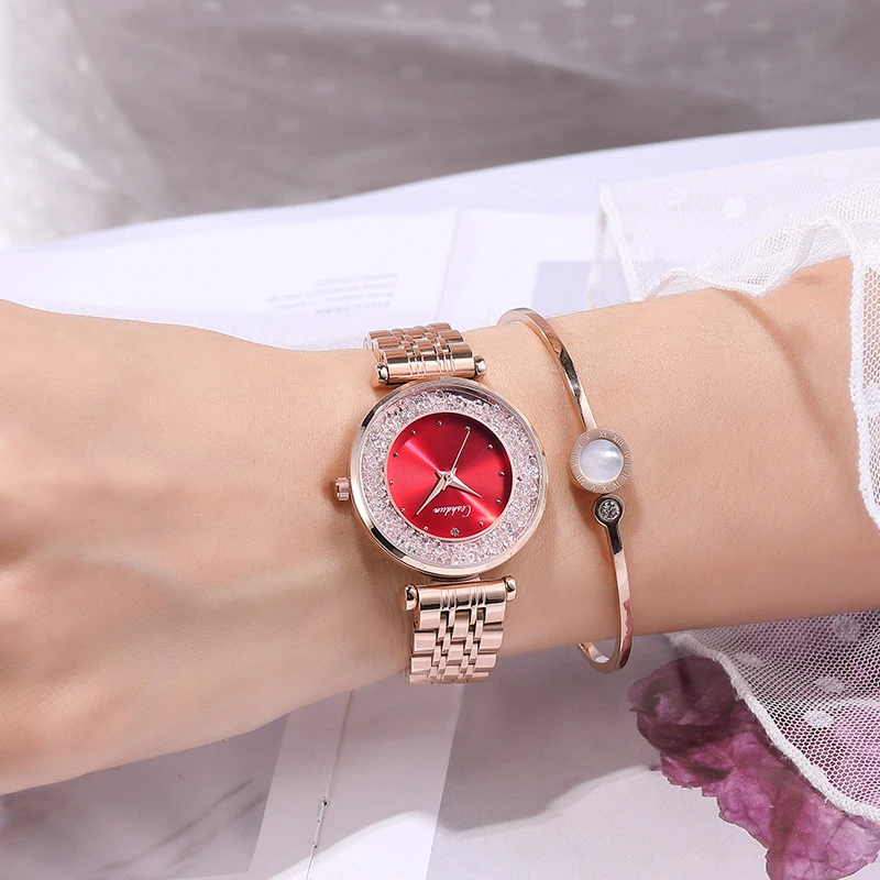 Top Brand Luxury Women Stainless Steel Watches Ladies Wristwatches Silver Strap Female Bracelet Quartz Watch