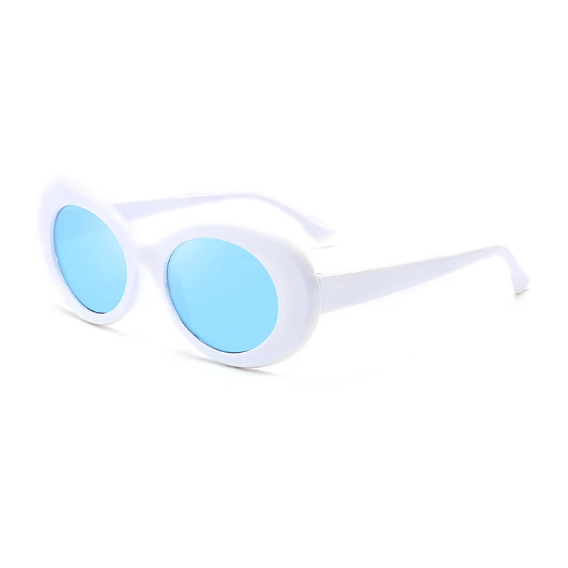 New style sunglasses oval sunglasses ladies fashionable retro sunglasses ladies white black glasses too guess sunglasses Sunglasses