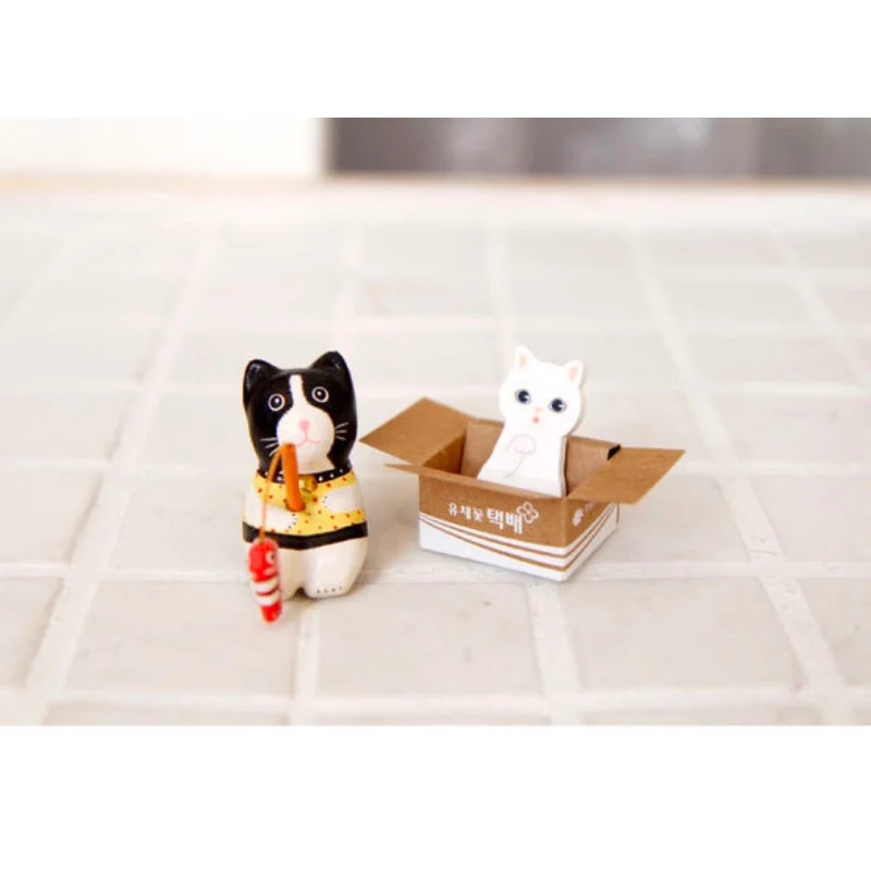 2notepads Office Stationery Sticky Notes Square Cartoon Animals Memo Pad Sticker Bookmark Self-Stick Marker Memo Sticker Paper