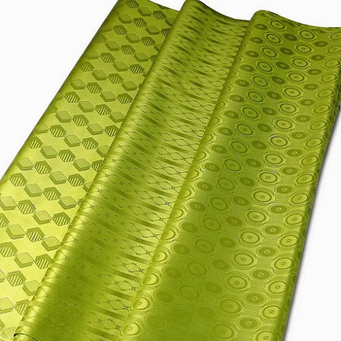5/10 метров Bazin ткань гарантированное качество подобный Getzner Африканский Гвинейская парча хлопок жаккард - Цвет: NO4-Matcha Green
