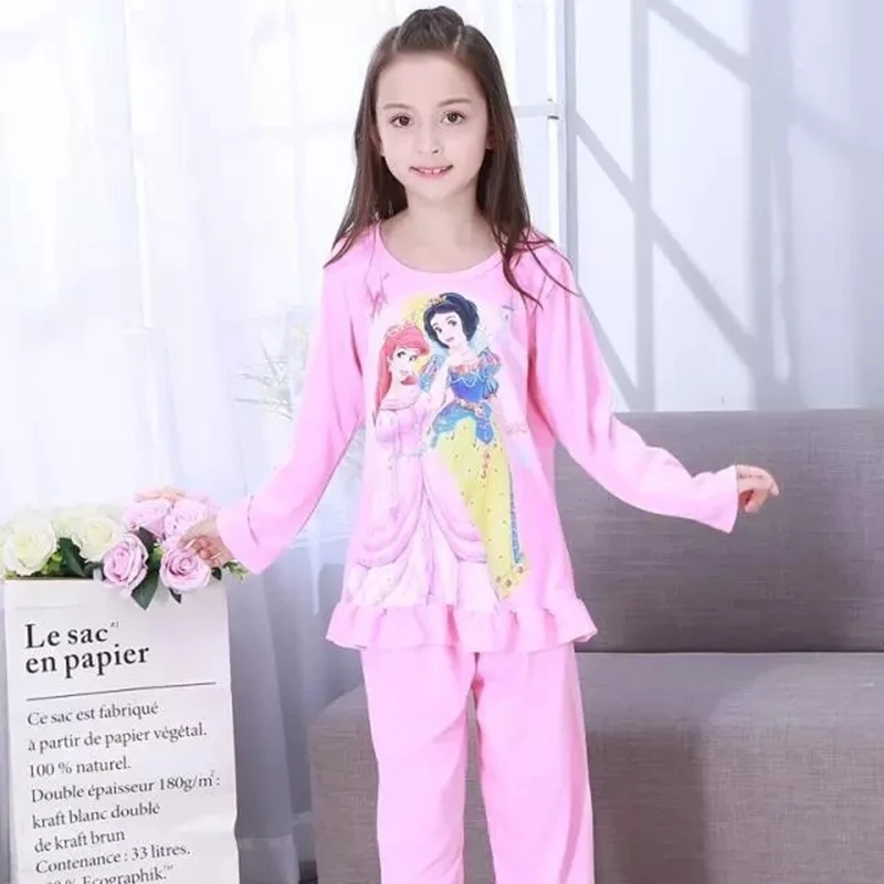 Disney Frozen 2 Kids Sleepwear Children Cartoon Clothing Set Baby Long Sleeve Home Clothing for girls