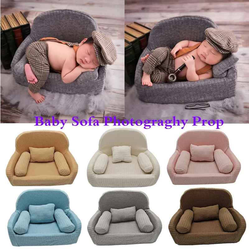 

4 Pcs/set Newborn Photography Props Mini Baby Posing Sofa Pillows Set Infants Chair Studio Photo Shooting Assist Accessories