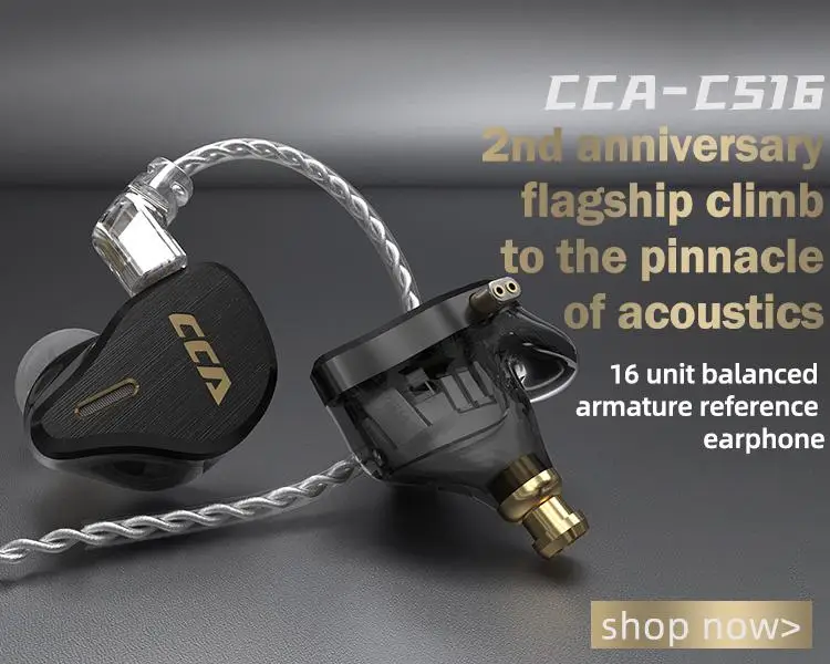 Внутриканальные наушники CCA CS16 8BA сбалансированная Hi-Fi гарнитура с