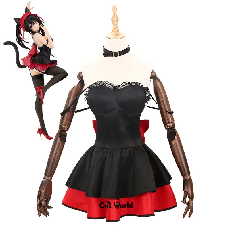 Женское платье топ с рисунком кота токисаки Куруми костюм для косплея| |