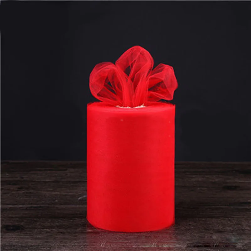 

1 Pc 6 Inches 100 Yards Tulle Roll Spool Fabric Skirt Girl Baby Shower Decor Organza Roll Party Holiday DIY Decorations