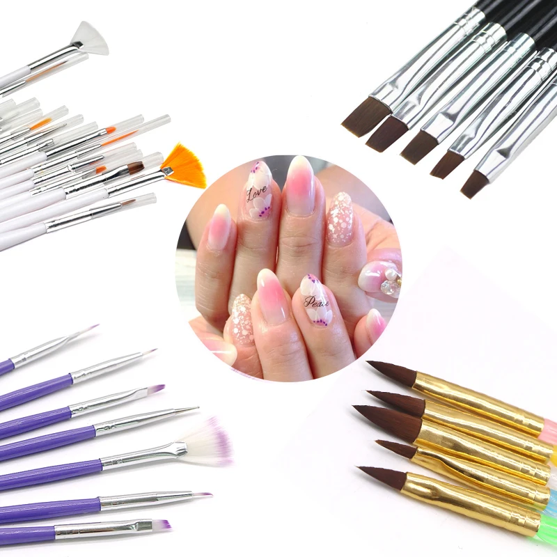 

Multic Style Acrylic Nail Art Brush DIY Gel Polish Painting Drawing Brushes Pen Nail Dotting Manicure Nail Art Decoration Tools