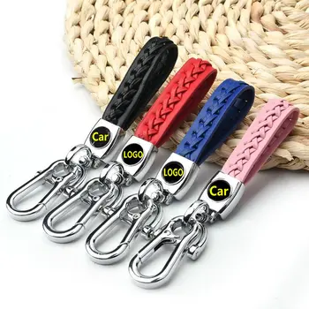 

Car styling Metal leather Car Keychain for BMW Power X1 X3 X4 X5 X6 116i E46 E60 E90 F10 M1 M3 M5 F20 F30 Key Rings Chains