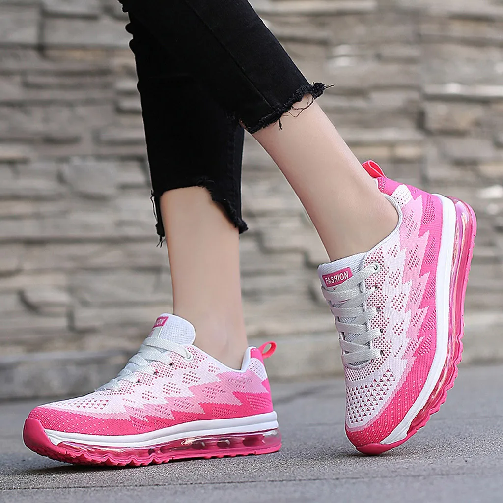 SAGACE New Women Sneakers Flats Fashion Casual Ladies Shoes Woman Lace-Up Mesh Breathable Female Outdoor Running Sneaker