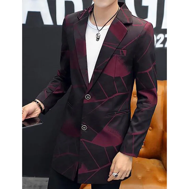 Men Blazer Long 2019 New Arrival Spring And Autumn Male Leisure Suit Pocket Handsome Coat Casual Korean Style Hot sale X09