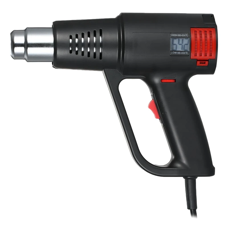 

2000W Industrial Hot Air Tool Lcd Digital Temperature Controlled Heat Blower Electric Adjustable Temperature Heat Tool Us Plug