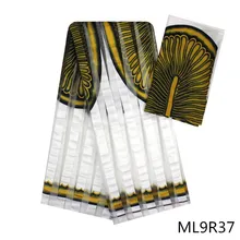 LIULANZHI Анкара лента с шарфом ткань набор шитье 4 ярдов+ 2 ярдов принты стиль Африканский нигерийский органза лента ML9R34-47