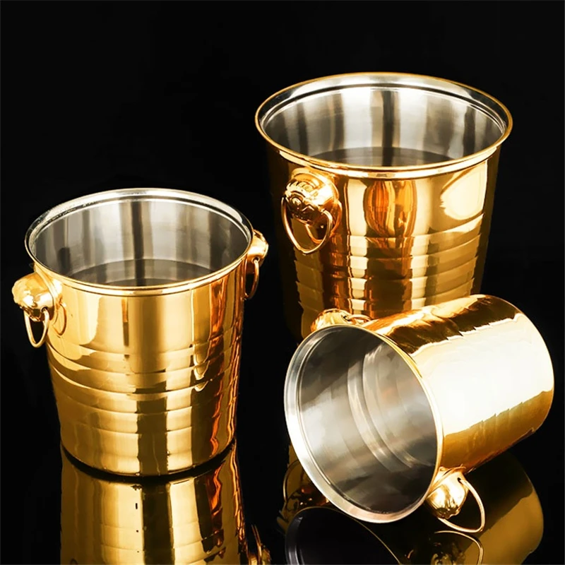 3L/5L/7L Tiger Head Stainless Steel Ice Bucket Wine Champagne Wine Chiller Bottle Cooler Champagne Beer Ice Barrel Barware