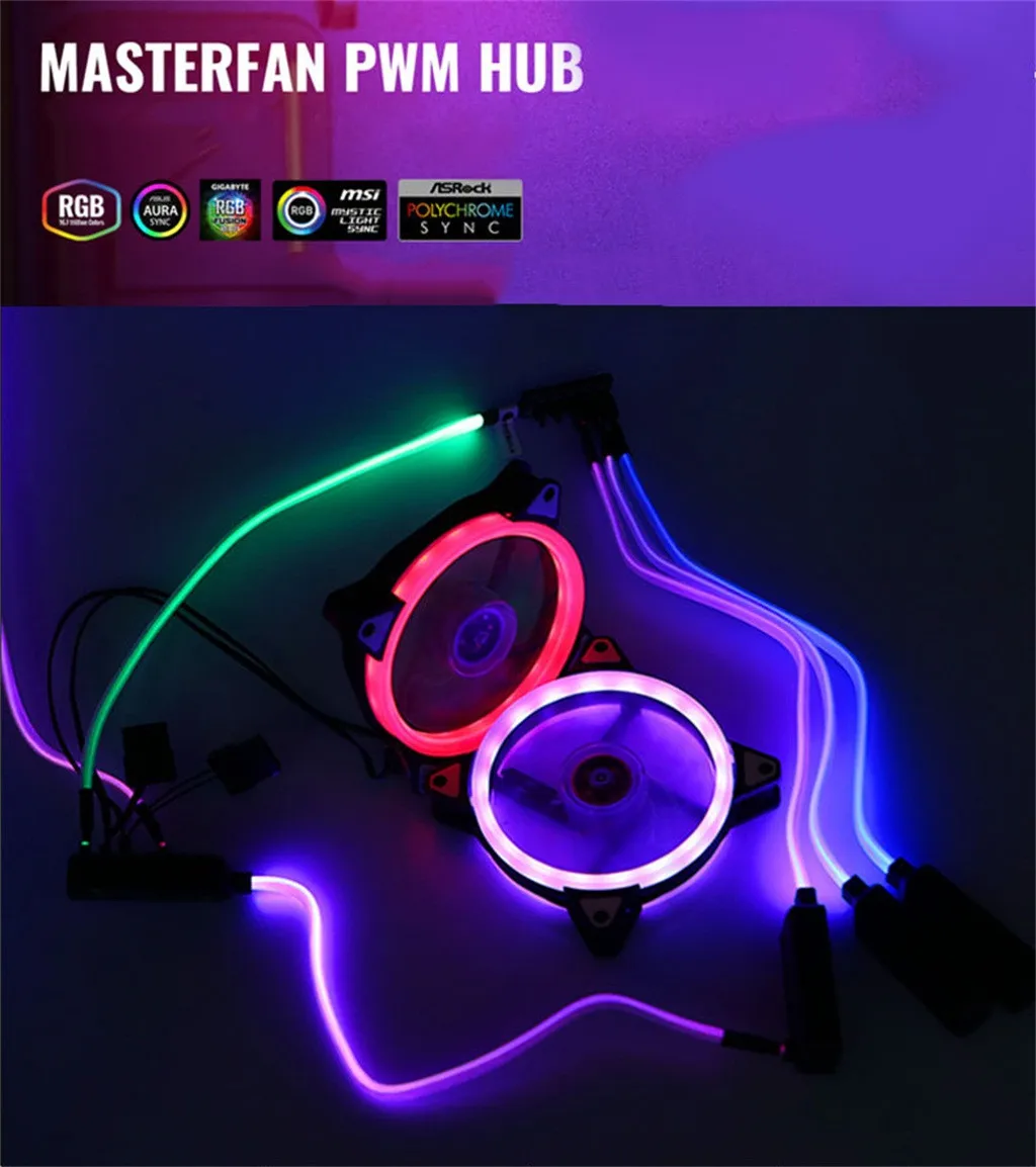 PWM вентиляторы и вентилятор охлаждения концентратор ПК 5 способ сплиттер с