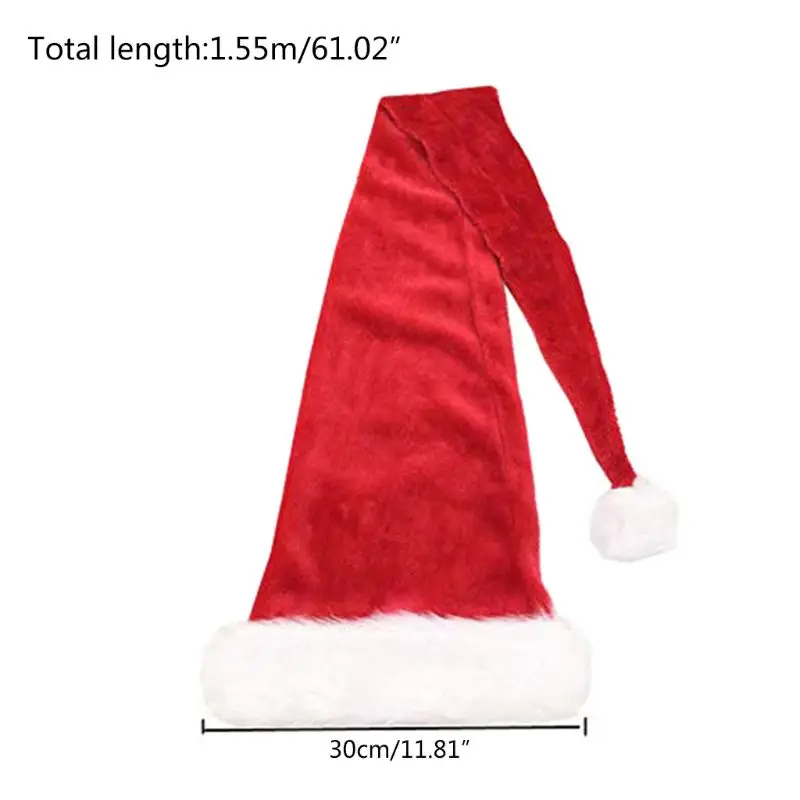 Рождество Санта-Клаус шляпа супер длинные новые рождественские украшения украшение для вечеринки для детей и взрослых