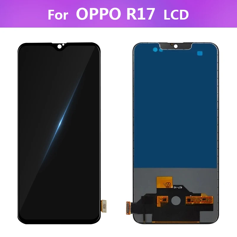 6," для OPPO R17 ЖК-экран и дигитайзер полная сборка для OPPO R17 запасные части для ремонта