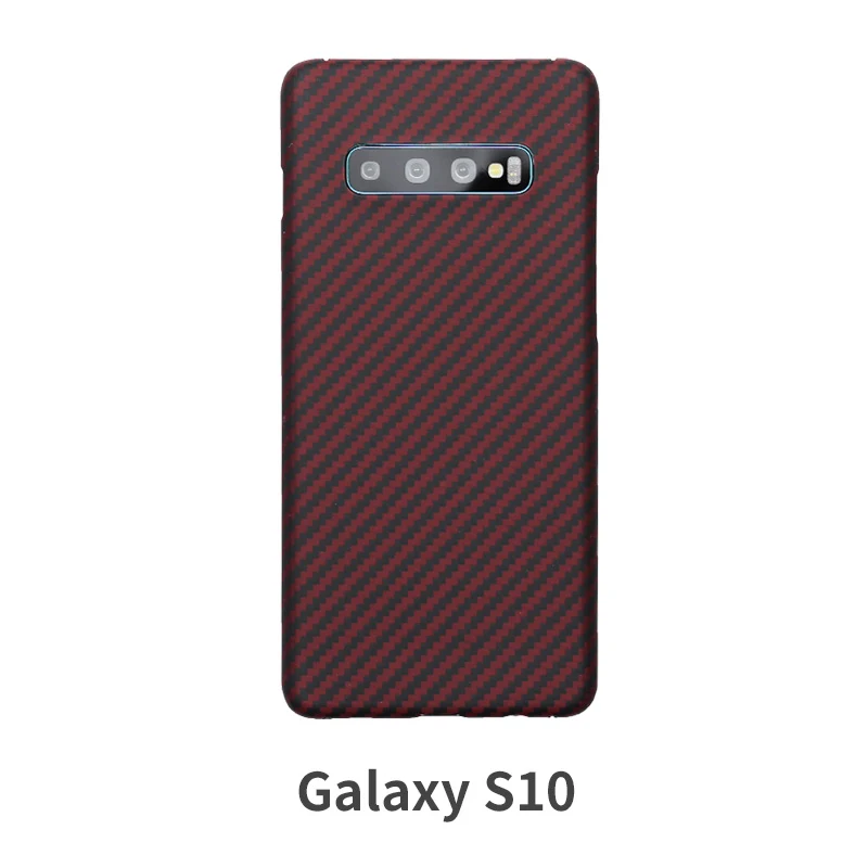 Кевлар из чистого углеродного волокна чехол для телефона для samsung Galaxy s10 s 10 plus Настоящее углеродное волокно черный красный матовый яркий корпус