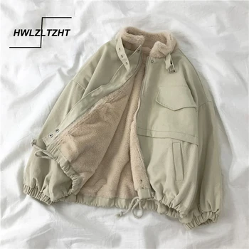 

Cotton Liner Warm Coat And Waterproof Jacket Women Plus Size Winter Jacket Thick Cashmere Coat For Women Wadded Coat Outwear