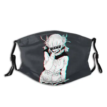 

Toga Himiko The Crazy Villain Waifu Reusable Face Mask with Filter Dustproof Mask Respirator Mouth Muffle