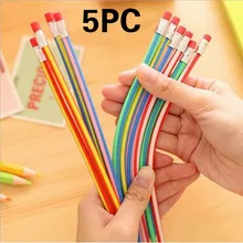 5pcs/lot Creative stationery folding, constant bending, soft pencils, deformed pencils, elementary school gifts, prizes