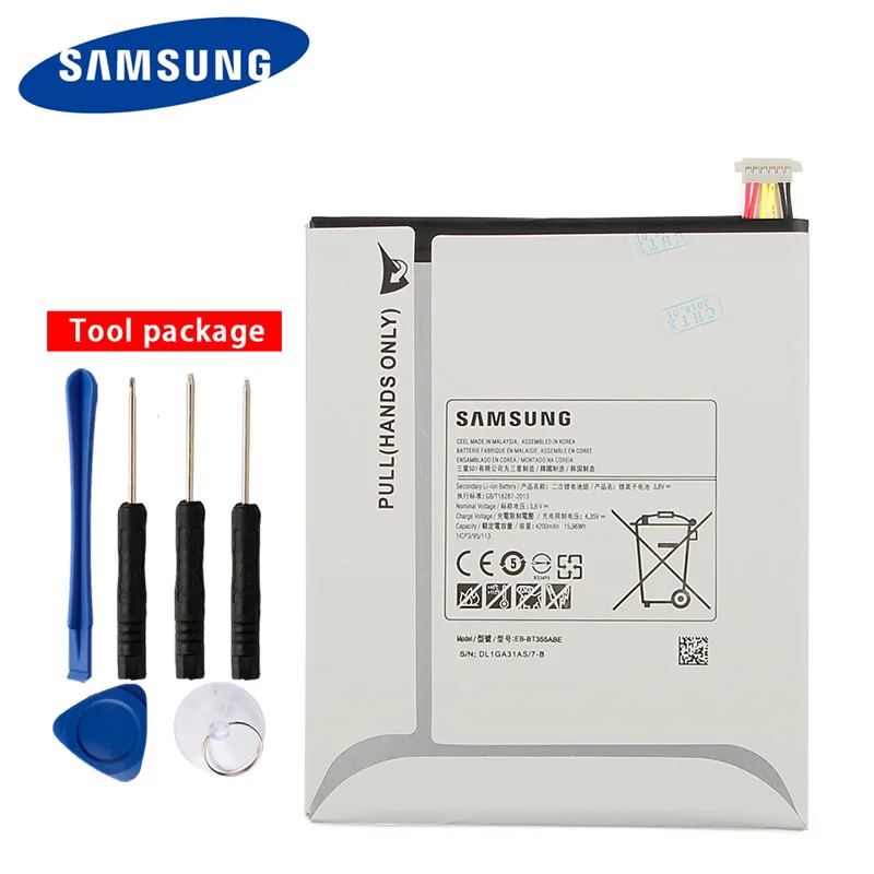 Оригинальный samsung EB BT355ABE Батарея для GALAXY Tab A 8 0 T355C Tab5 P355C SM P350 T350 T355 4200 ма