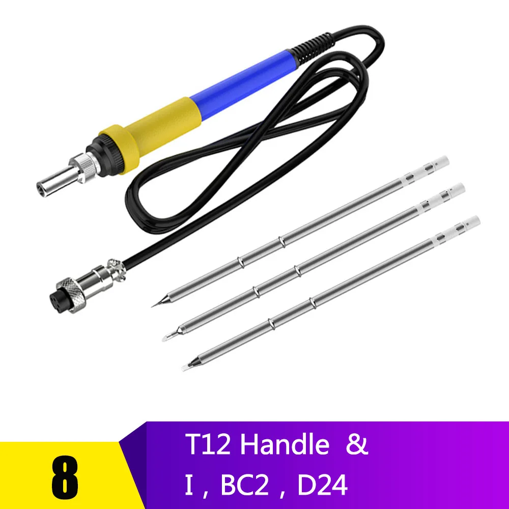 T12 Soldering Handle Soldering Iron Pencil Station For STM32 Station 24V 75W Heating Core Welding Tips T12-I T12-K T12-BC2 hot air station Welding Equipment