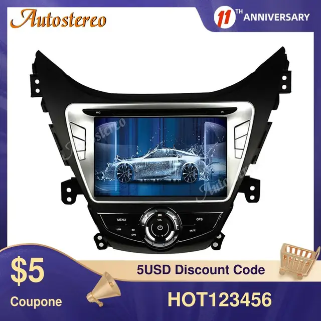 Android 10.0 PX5/6 DSP Car DVD Player for Hyundai Elantra Avante 2011-2013