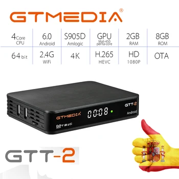 

Original GTMEDIA GTT2 DVB-T2/Cable Android TV Box+IPTV server 4K HDR Android 6.0 Ultra HD 2G 8G WIFI Google Cast Netflix IPTV