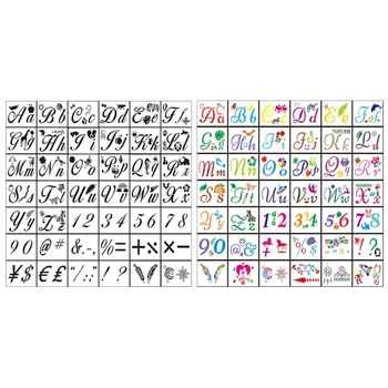 

42pcs/set Alphabet Number DIY Painting Drawing Stencil Templates Decoration Spraying Art Craft