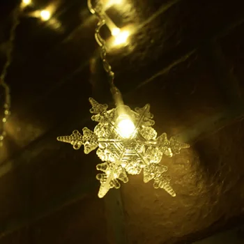 

LED Fairy Light Extra Long Window Curtain Snow Flake Shaped Bedroom DIY Hanging Festival Christmas Decor Garden Wedding Party