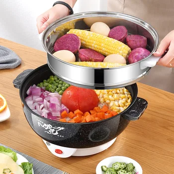 

electric cooking pot electric hot pot take out cooking and frying electric steamer multi functional electric cooker cooking pot