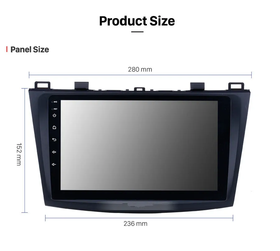 9 дюймов Android 8,1 Автомагнитола для MAZDA 3 2009 2010 2011 2012 с gps wifi