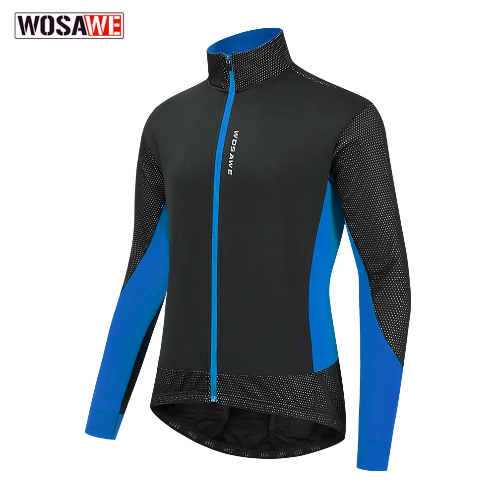 

WOSAWE Winter Cycling Jacket men Thermal Fleece Windproof Bike Windbreaker jacket Outdoor Sports Mountain Bike Jacket Coat
