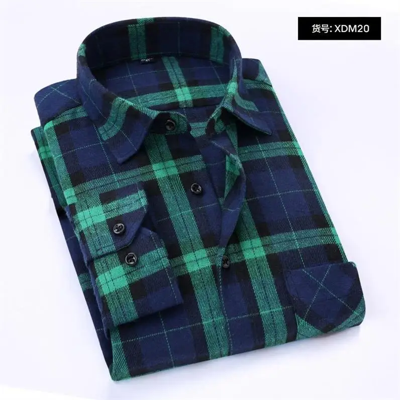 5XL Мужская Фланелевая рубашка в клетку, 100% хлопок, весна-осень, Повседневная рубашка с длинным рукавом, мягкая, удобная, облегающая