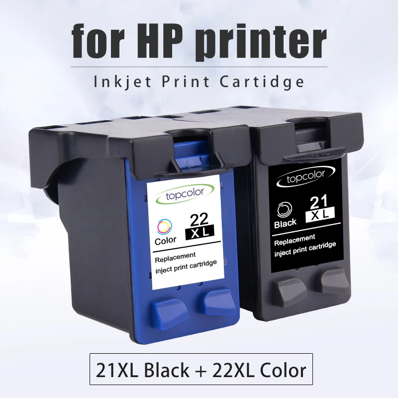 Чернильный картридж Topcolor 21XL 22XL для принтера HP 21 22 xl hp Deskjet F380 F2180 F2280 F4180 F4100 F2100 F2200 F300
