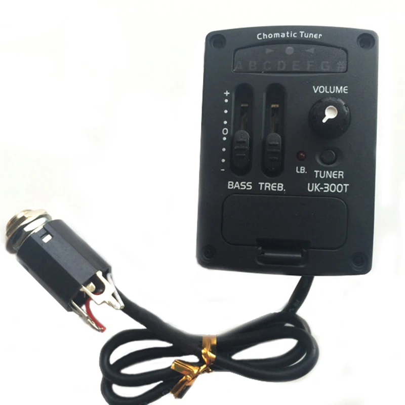 5Pcs Ukulele UKE 2 Bands LED Chromatic Tuner Piezo Pickup EQ Equalizer UK 300Tpiezo pickup