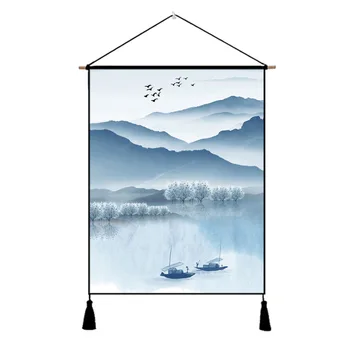 

Chinese classical landscape bridge tapestry wall hanging cloth decorative painting bedroom living room tapestry